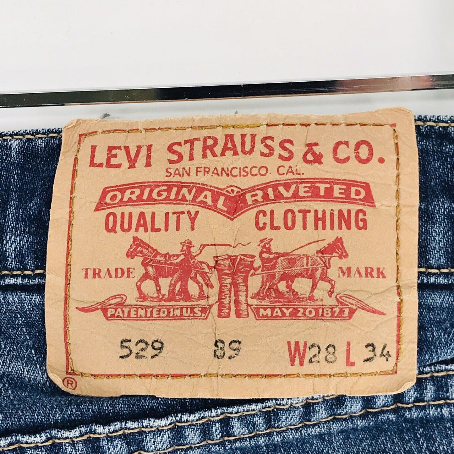 Vintage Levi's 529 89 Women Blue Regular Bootcut Fit Jeans Size W28 L31