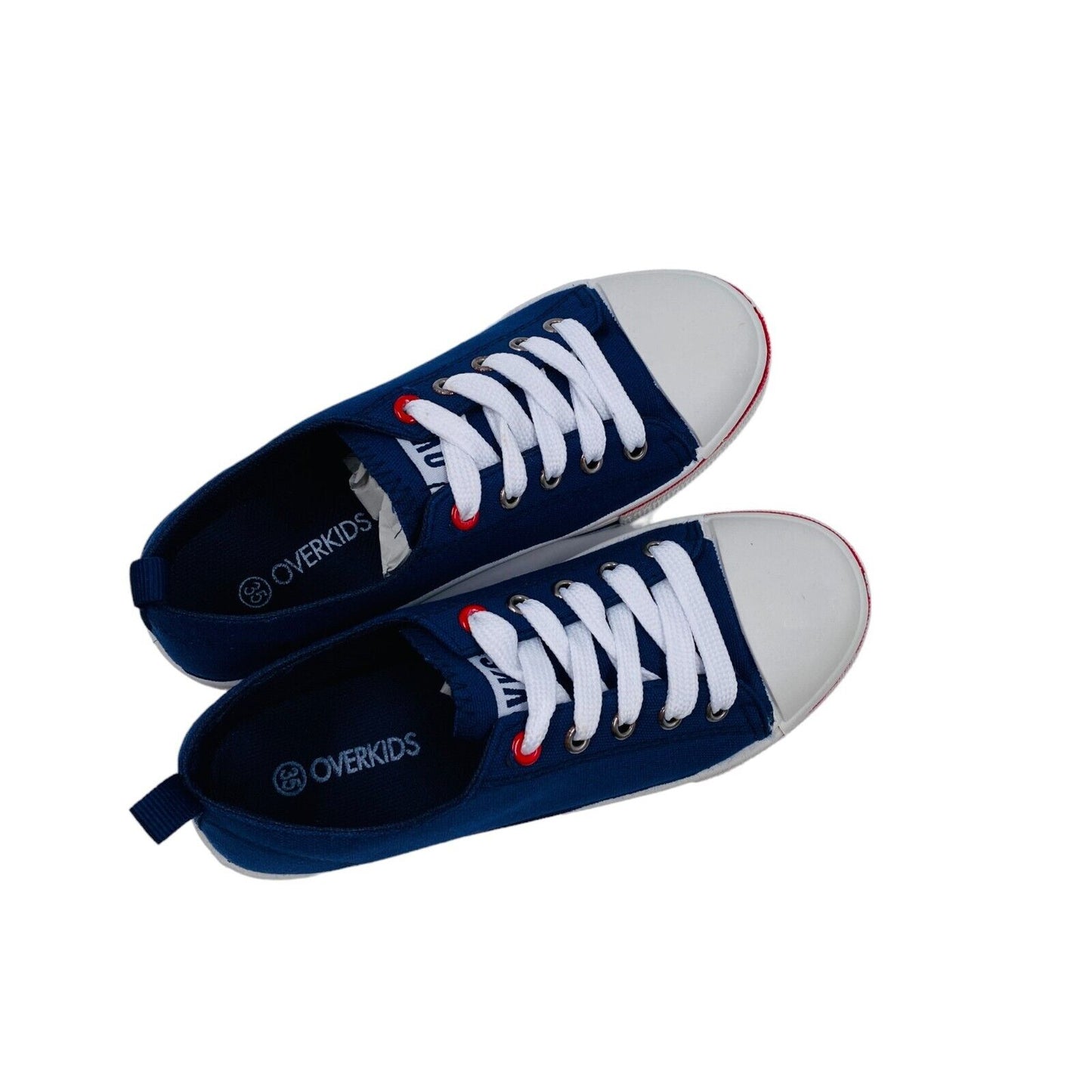 OVERKIDS Navy Blue Low Top Sneakers Trainers Size EU 35 UK 2 US 5