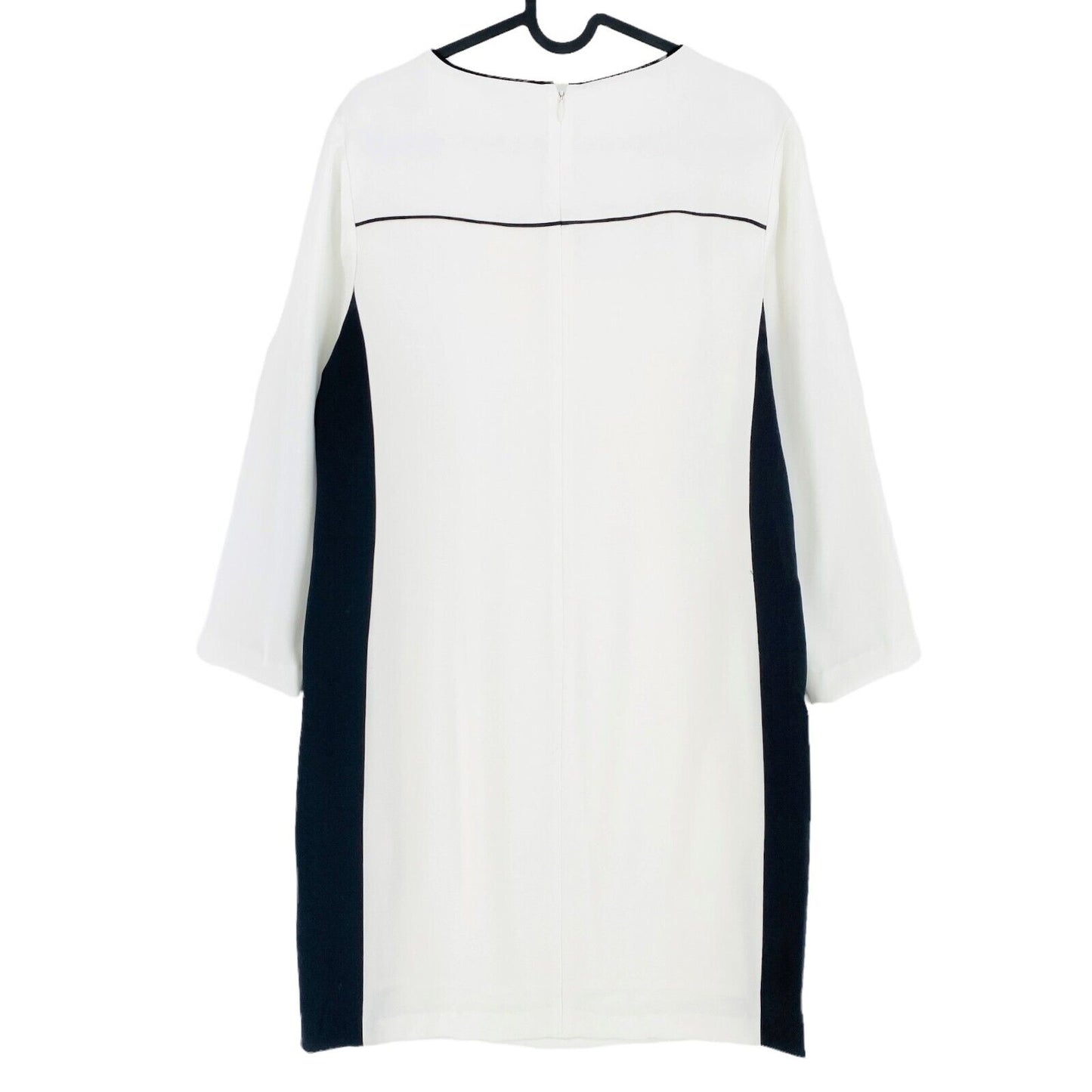 GANT White Crepe With Piping Long Sleeves Dress Size EU 36 UK 10 US 6