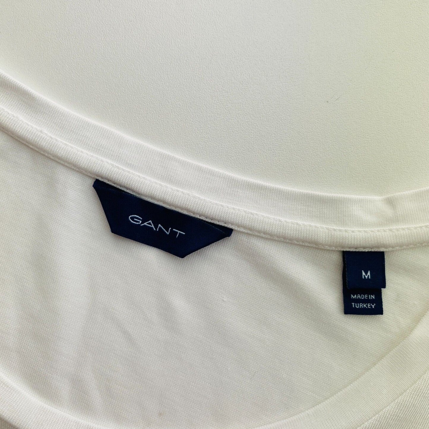 GANT White Lightweight Crew Neck T Shirt Size M