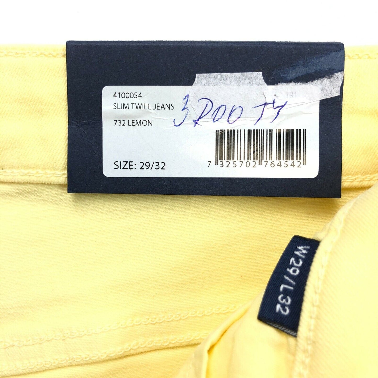 GANT Yellow Slim Twill Tapered Jeans Size W29 L32