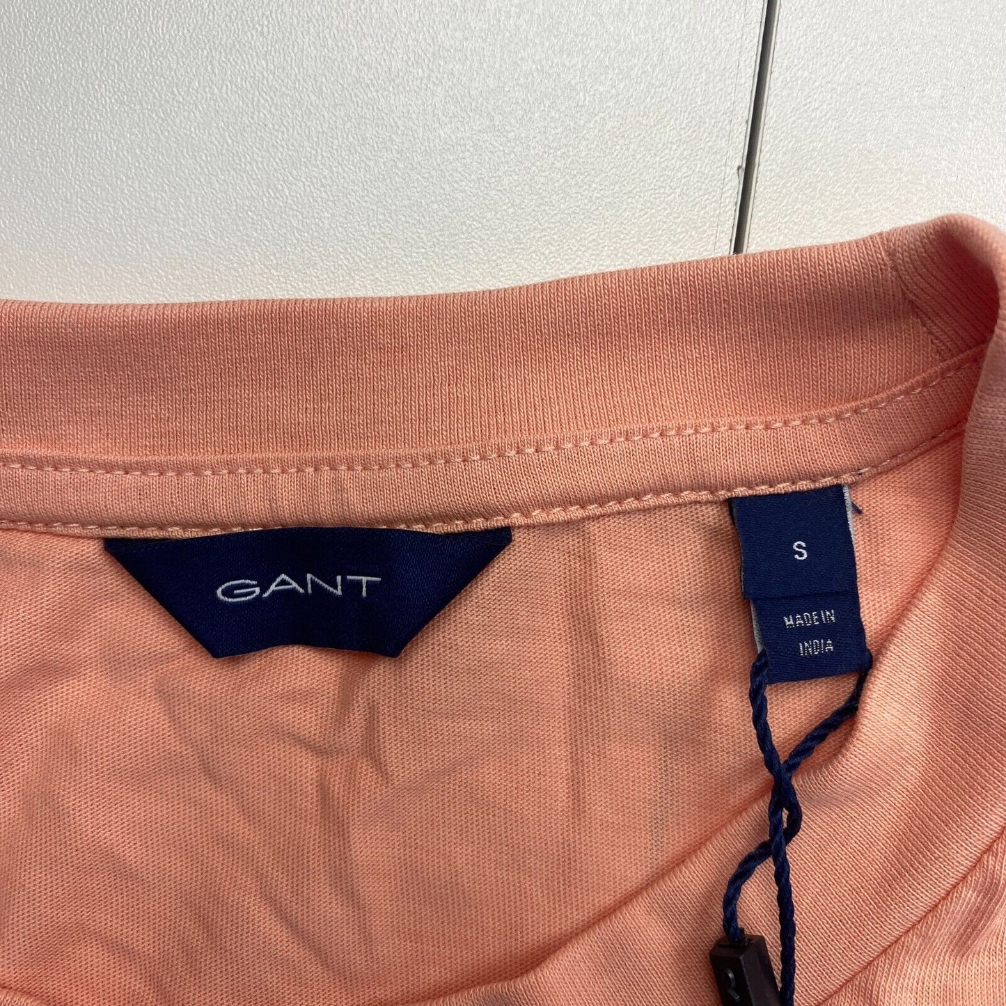 GANT Pinkish Orange Tonal Archive Shield Crew Neck SS T Shirt Size S