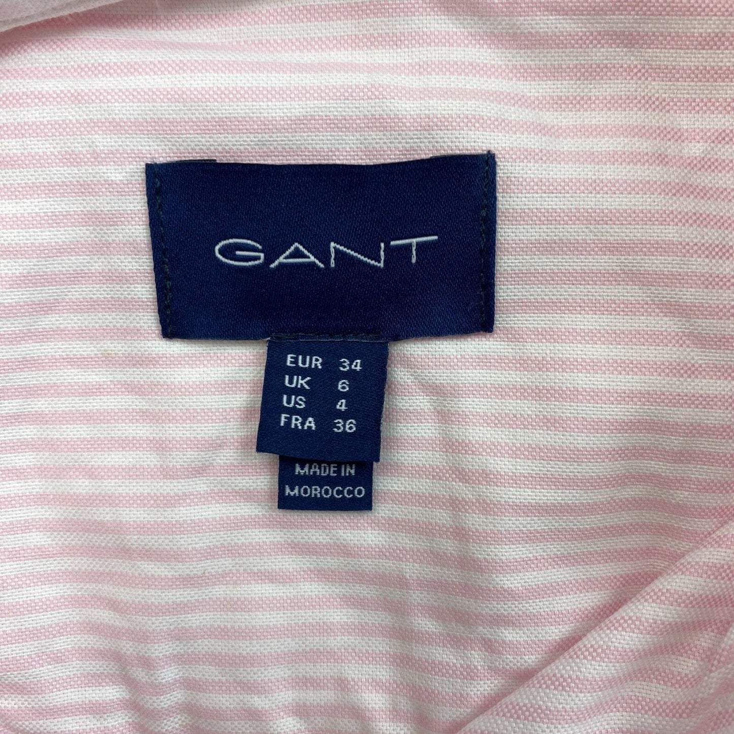 GANT Rosa gestreiftes Stretch-Hemd Größe EU 34 UK 6 US 4