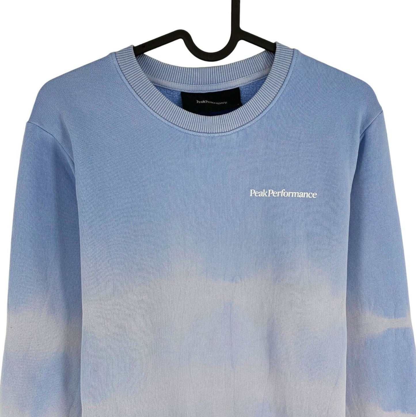 Peak Performance Women Blue Tie Dye Crew Neck Sweater Jumper Size S