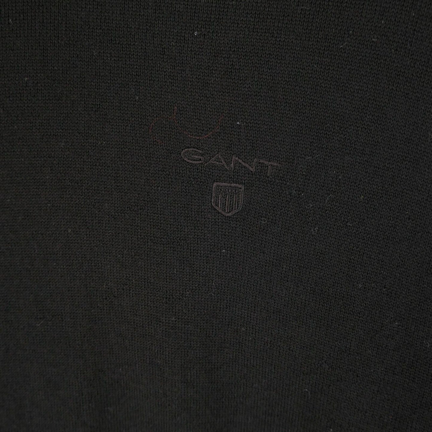 GANT Black Fine Merino Wool Crew Neck Sweater Jumper Size L