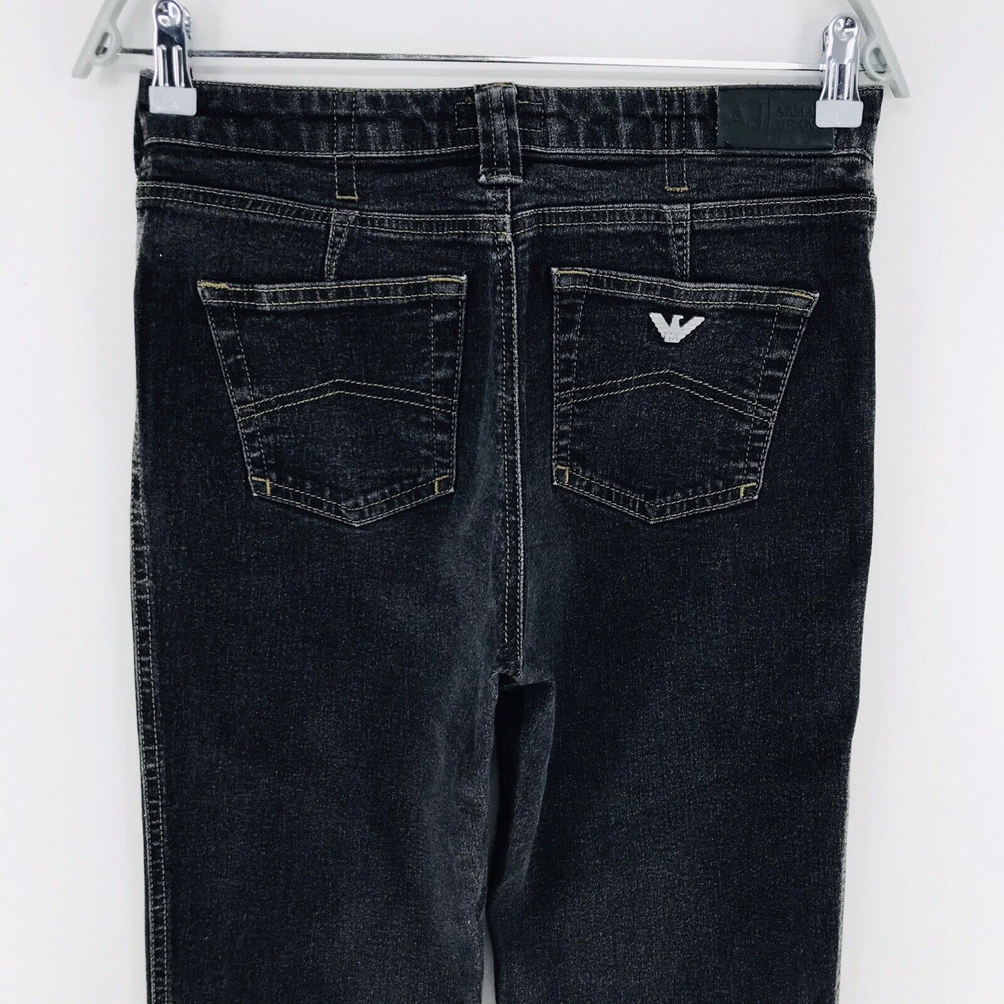 Armani Jeans Damen Dunkelgrau Stretch Regular Straight Fit Jeans W29 L36