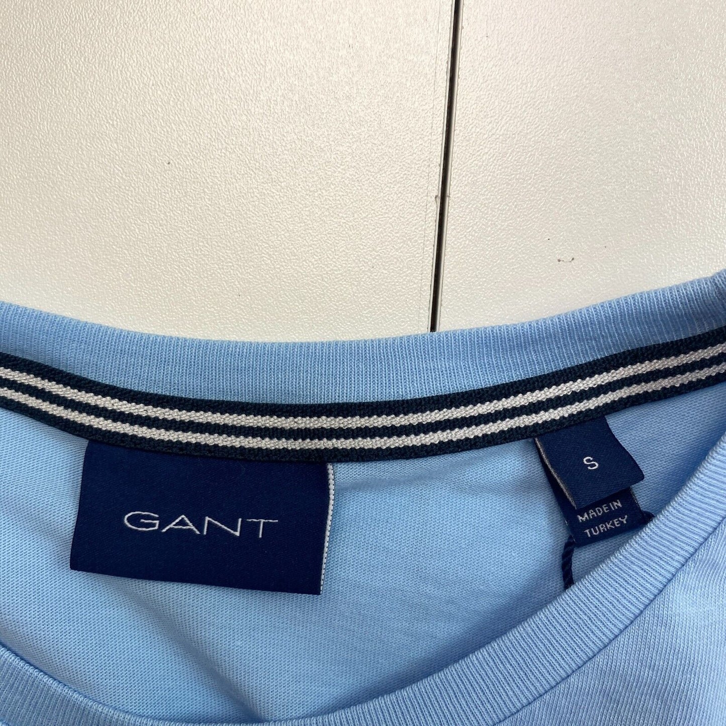 GANT Men Blue Logo Crew Neck Short Sleeves T Shirt Size S