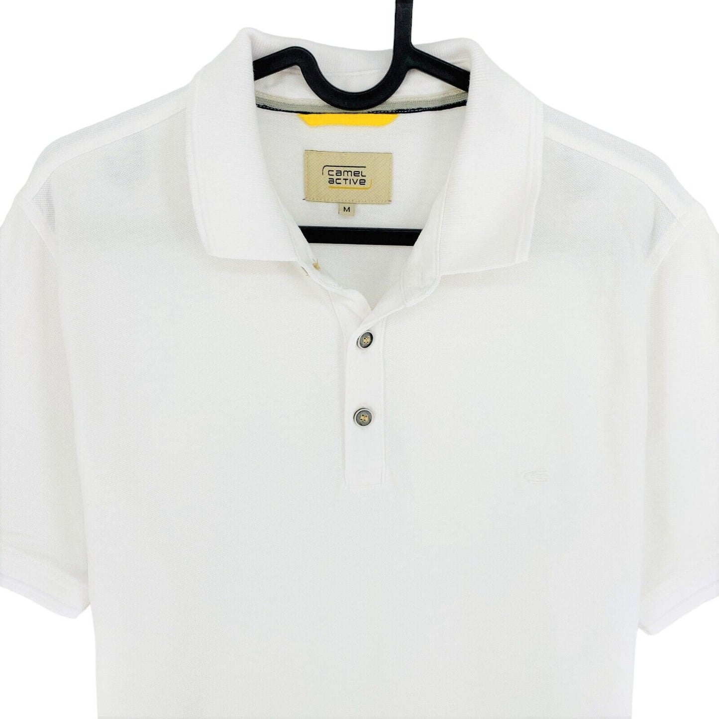 CAMEL ACTIVE White Pique Polo Shirt Size M