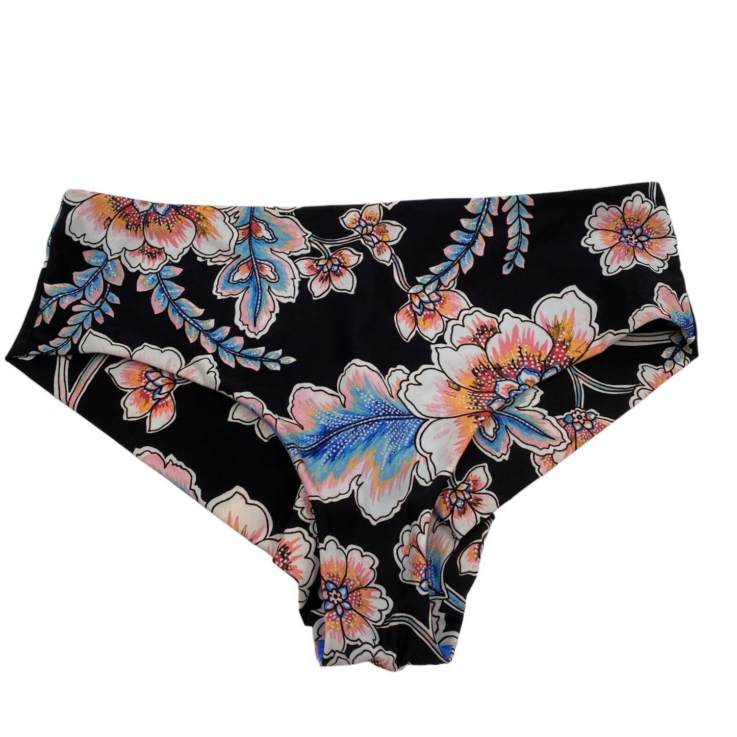 O`Neill Women Black Floral Briefs Swim Bottom Size EU 40 UK 12 US 10 L