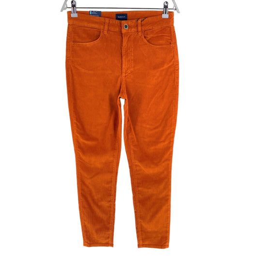 GANT Femmes Orange Foncé FARLA Corduroy Slim Fit Cropped Jeans Taille W29