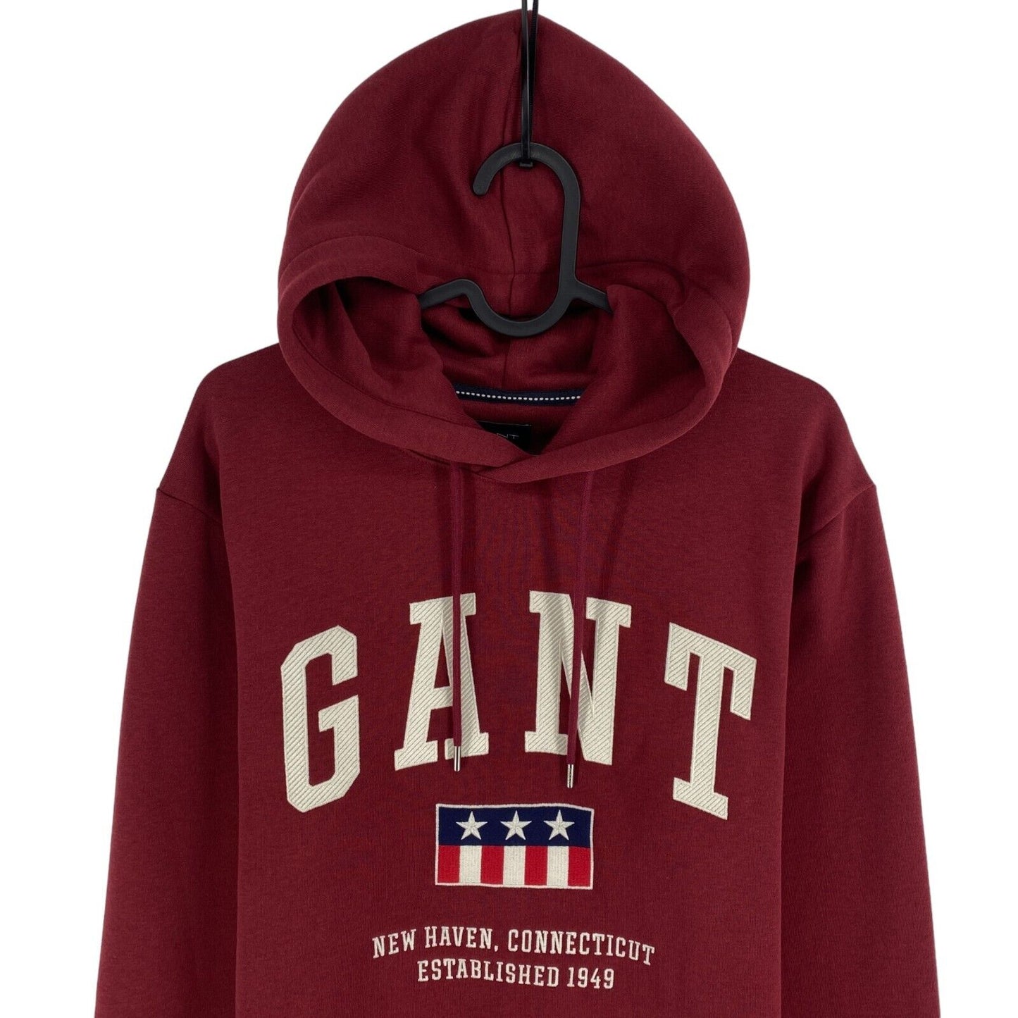 GANT Dark Red Tag Sweat Hoodie Sweater Pullover Size M