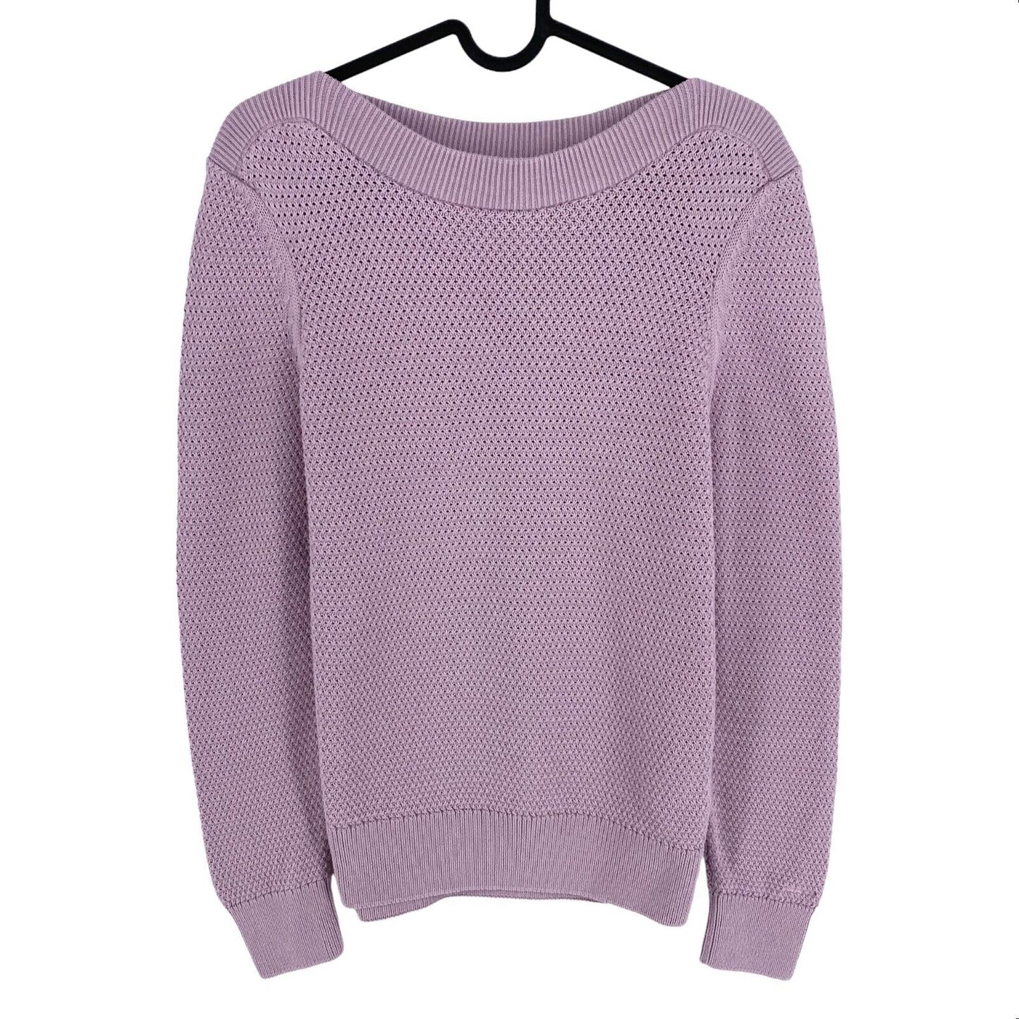 GANT Purple Cotton Texture Boat Neck Jumper Pull Taille XS