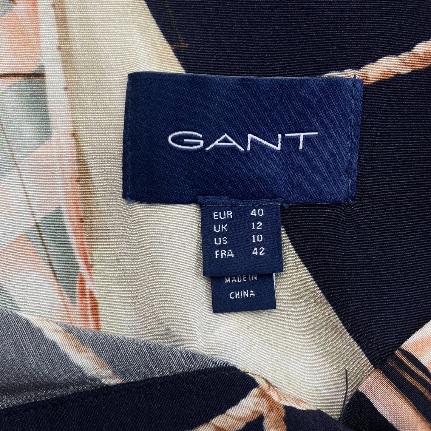 GANT Women Navy Blue Sailing Print Shirt Dress Size EU 40 UK 12 US 10