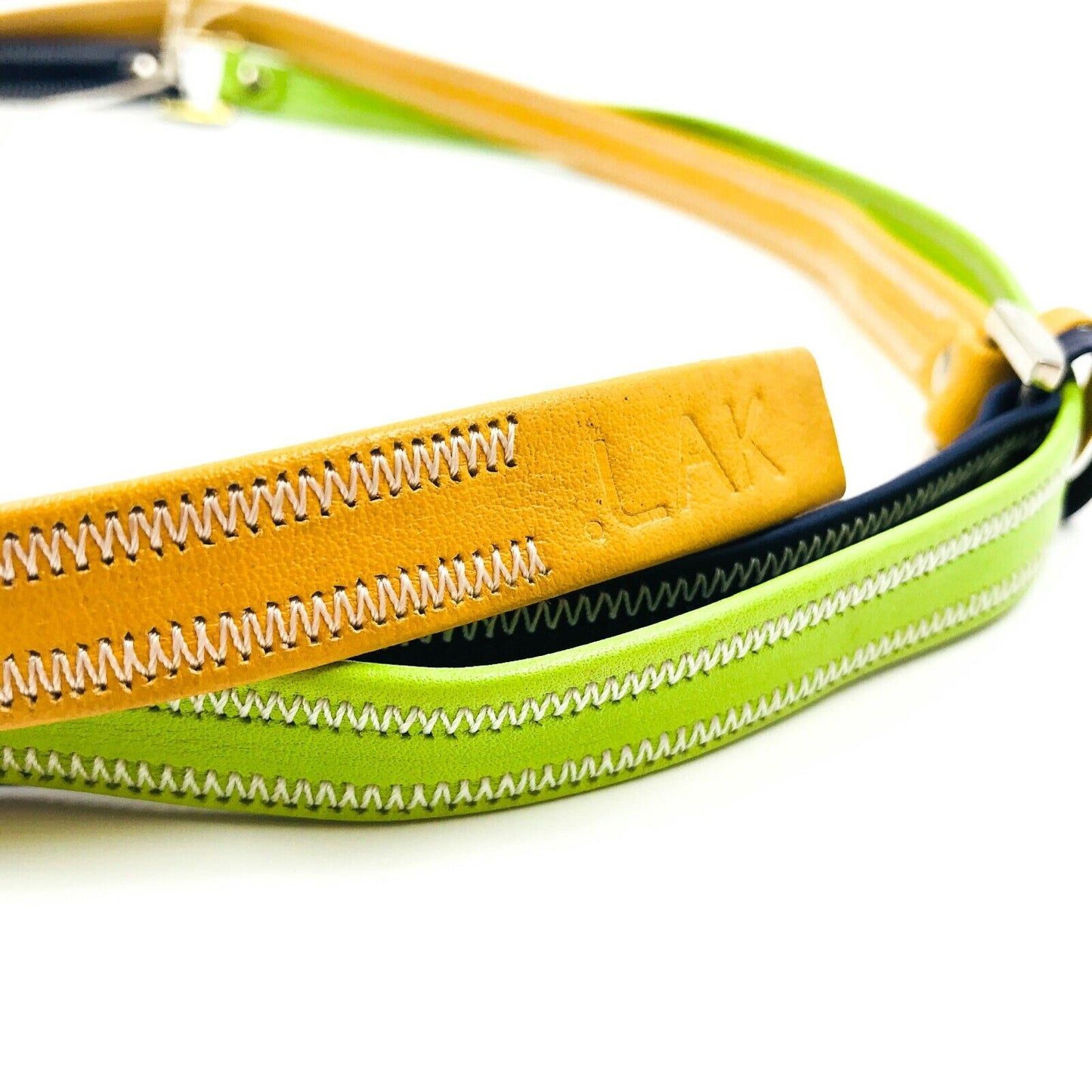 LAK Multicoloured Wrap Around Thin 100% Leather Belt One Size