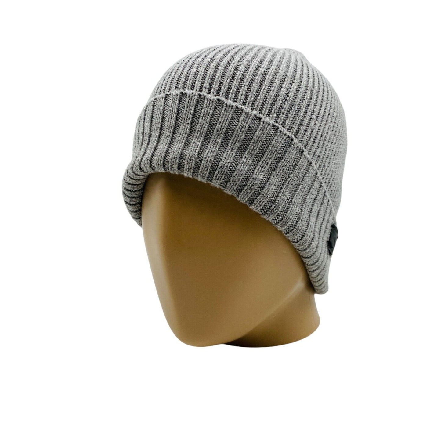 Camel Active Mens Grey Cotton Cashmere Blend Beanie Winter Hat One Size