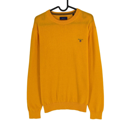 GANT Yellow Classic Cotton Crew Neck Sweater Jumper Size L