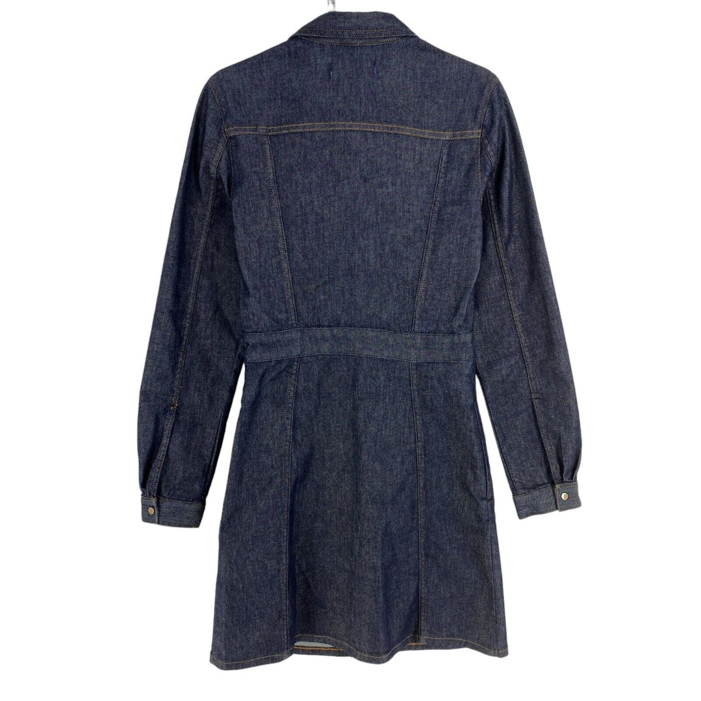 TRUSSARDI Navy Blue Denim Long Sleeves Shirt Dress Size 40 EU 36 UK 8 US 6