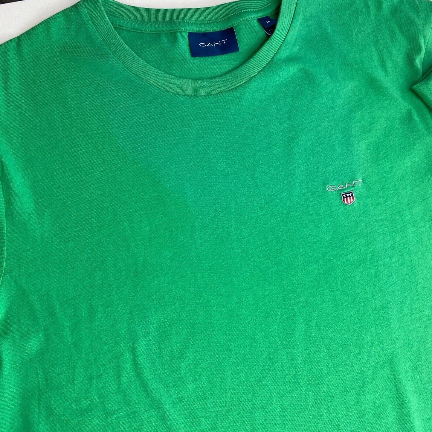 GANT Men Green Original Crew Neck Short Sleeves T Shirt Size M