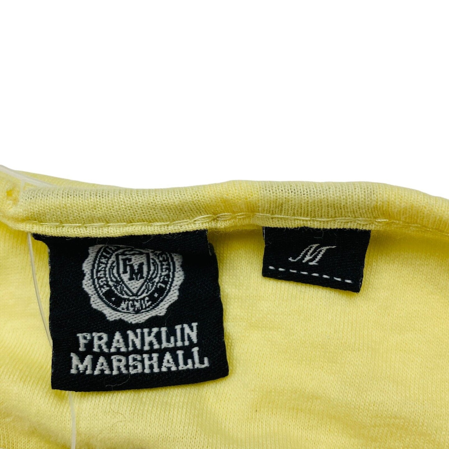 FRANKLIN & MARSHALL Yellow 100% Cotton Sleeveless Halter Top Blouse Size M