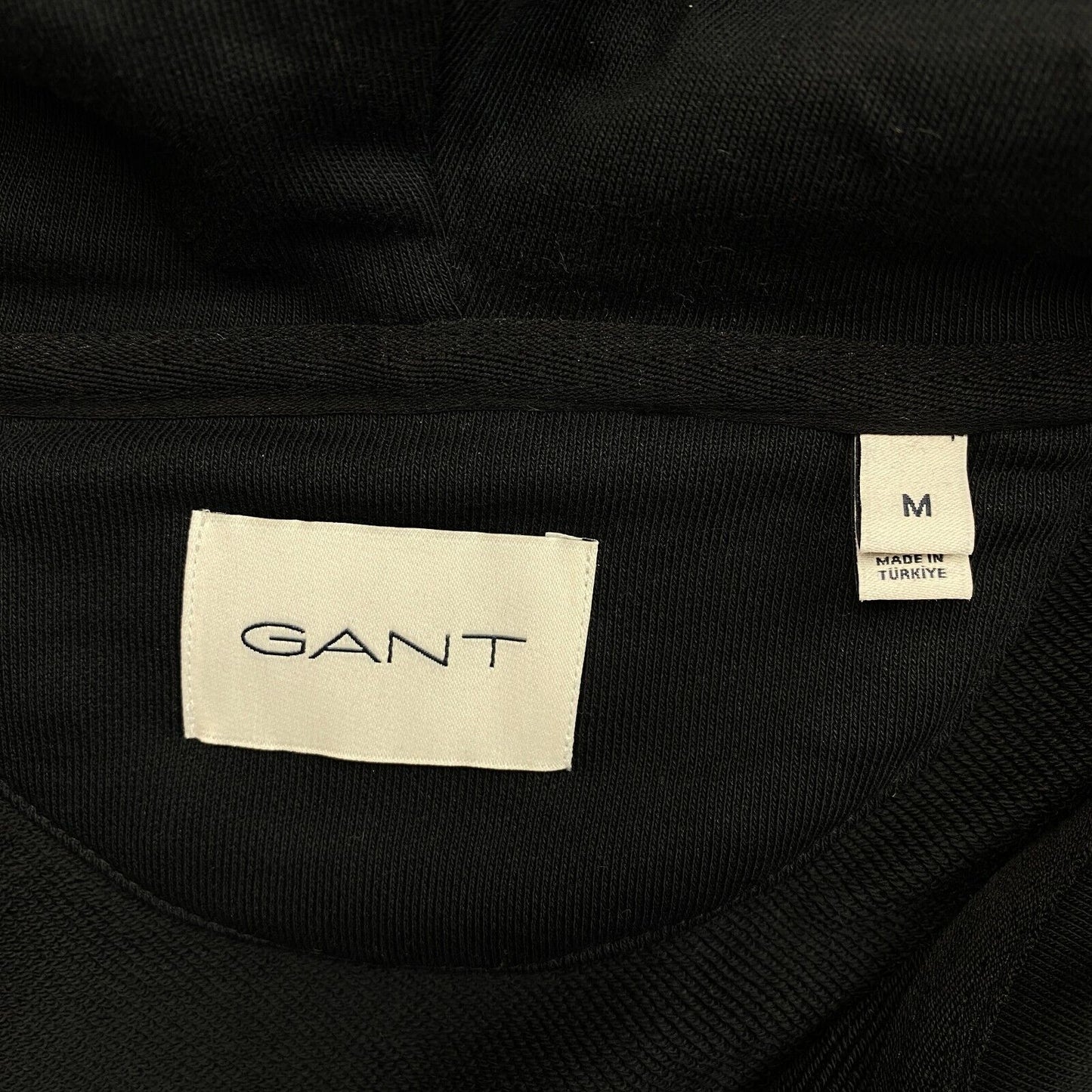 GANT  Women Black Shield Relaxed Full Zip Hooded Jumper Sweater Size M