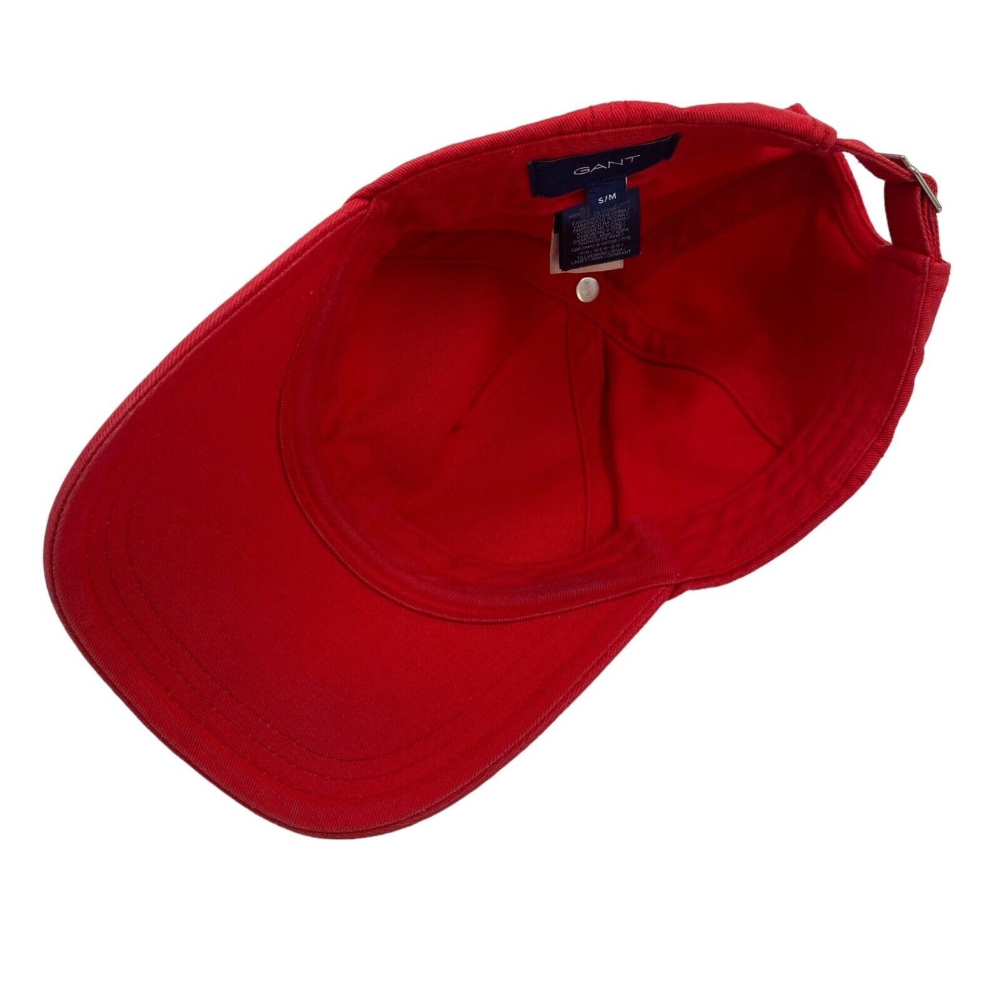 GANT Unisex Adult Red Cotton Logo Baseball Twill Cap Hat Size S / M