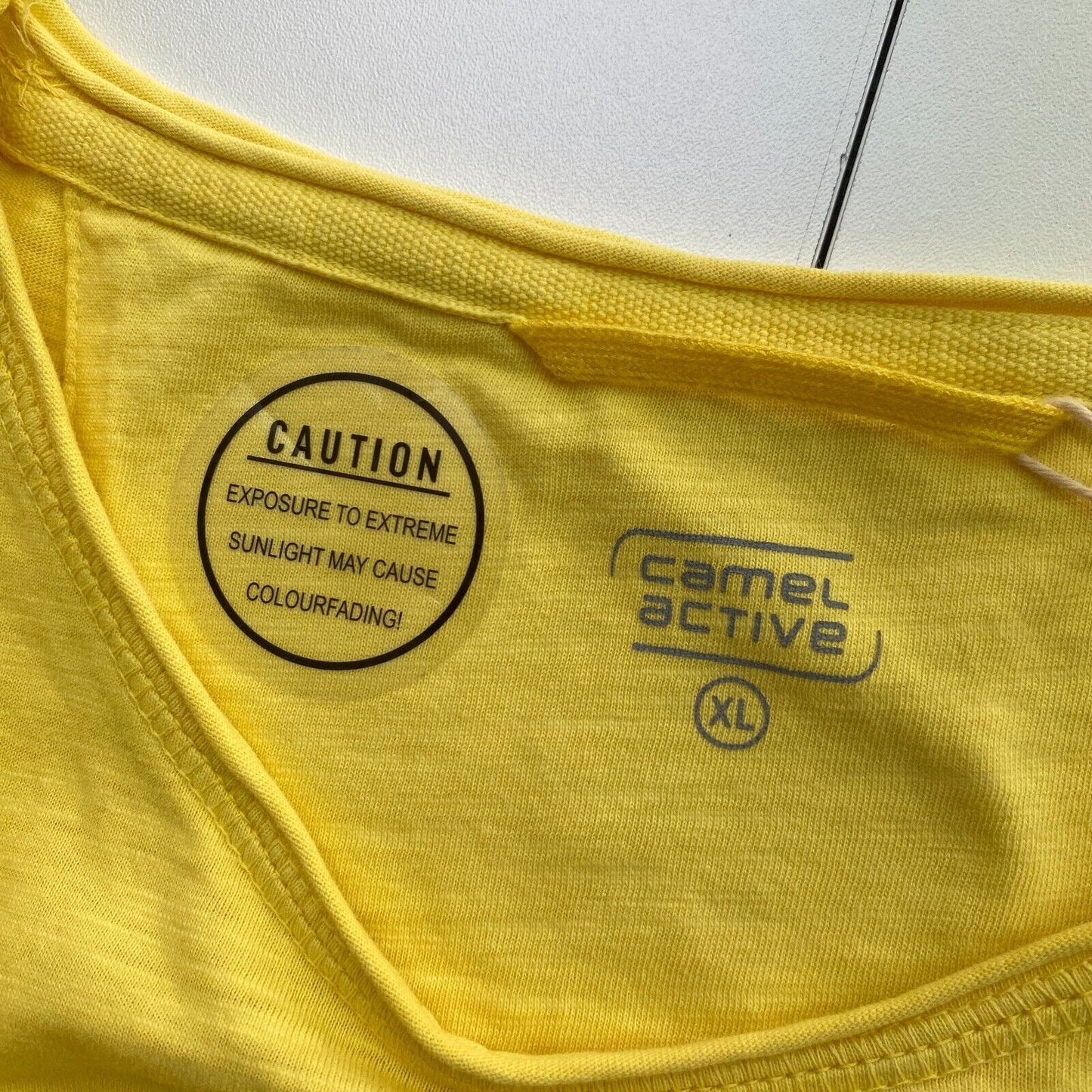 CAMEL ACTIVE Yellow Pocket Crew Neck T Shirt Size XL