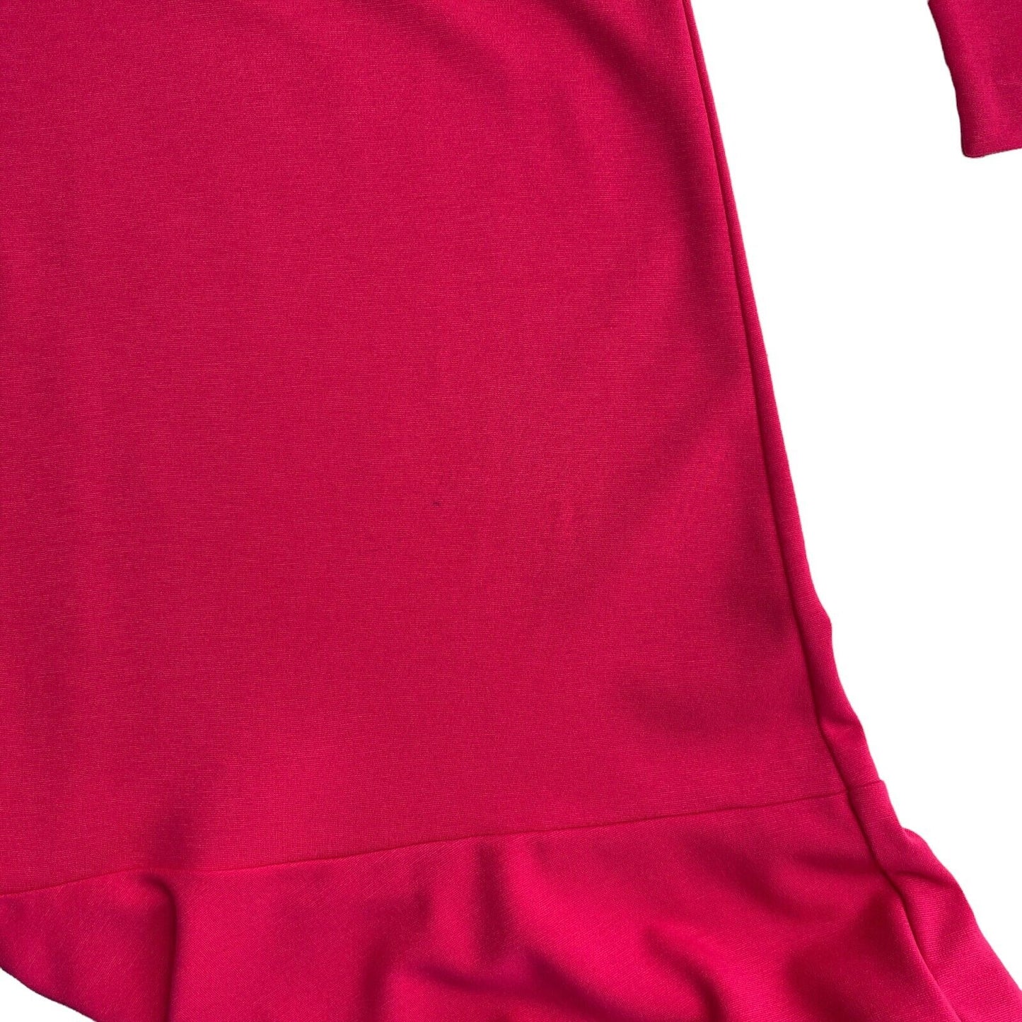 GANT Pink Flounce Detail Long Sleeves A Line Dress Size S