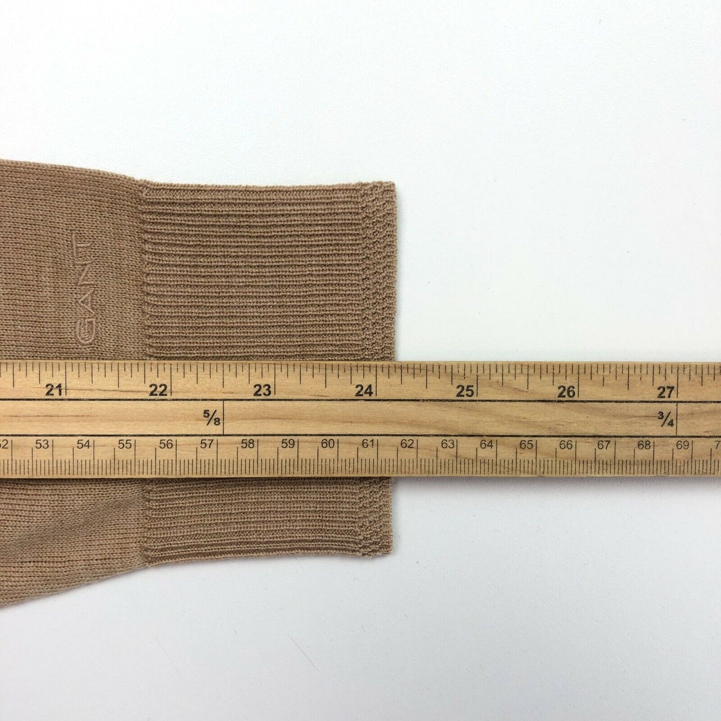 GANT Brauner Pullover mit Rundhalsausschnitt, waschbar, Merinowolle, Größe XL