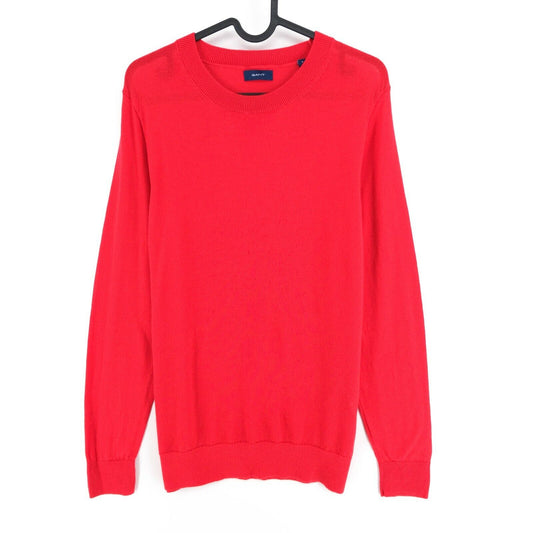 GANT Red Crew Neck 100% Wool Sweater Jumper Size L