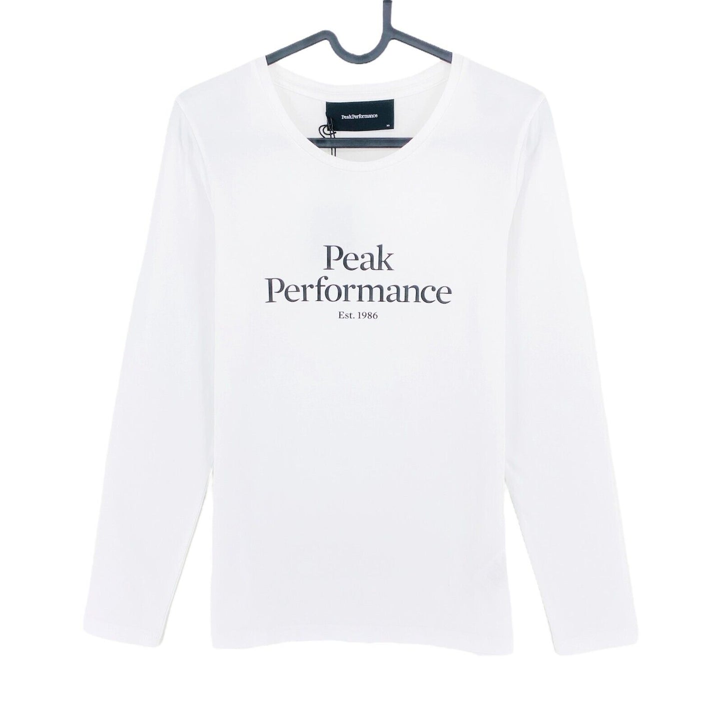 Peak Performance Original T-Shirt mit Rundhalsausschnitt und langen Ärmeln, Größe XS, Weiß