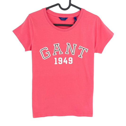 GANT Pink Graphich Crew Neck T Shirt Size S