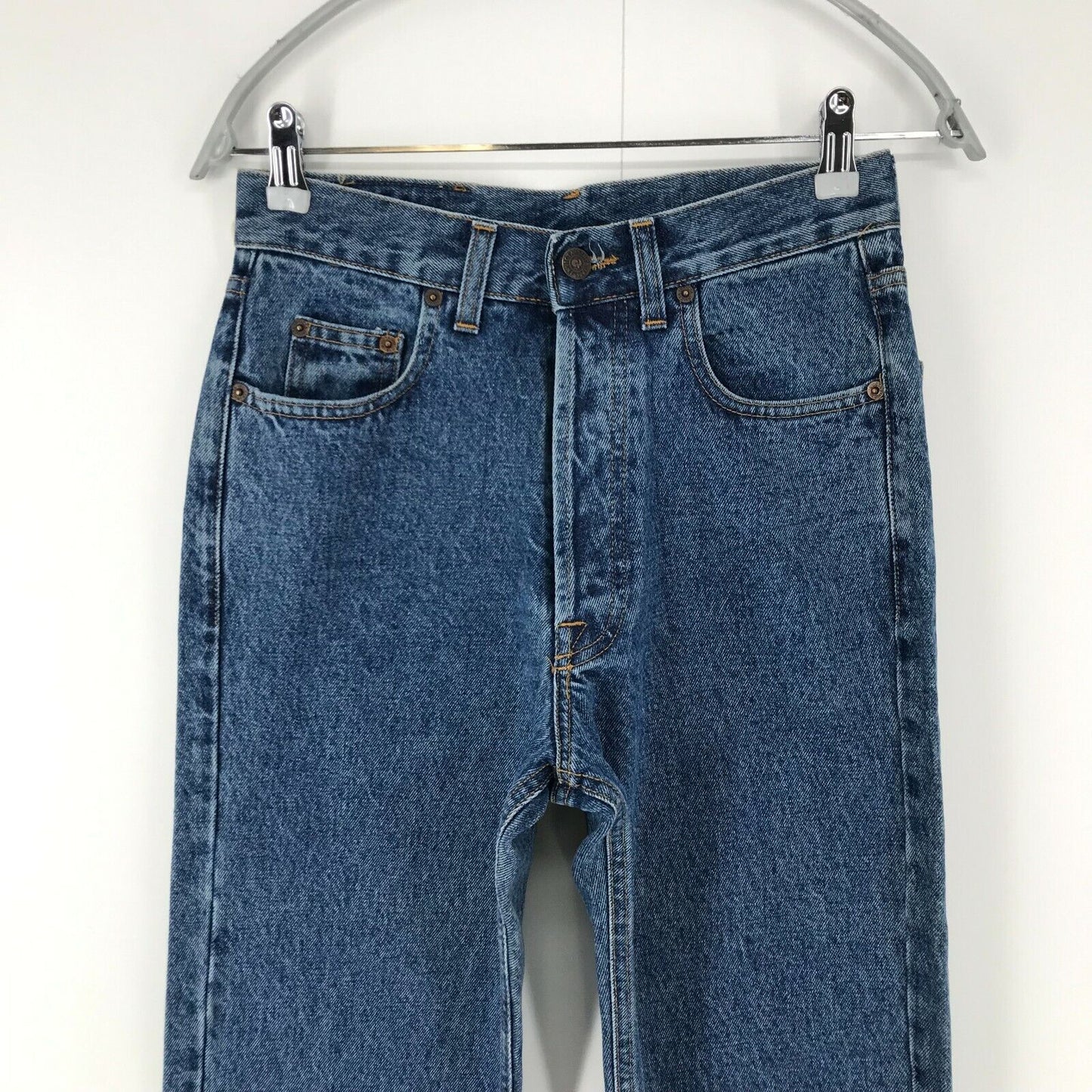 INVICTA Damen Jeans in Dunkelblau mit normaler, konischer Passform, Größe W28, hergestellt in Italien