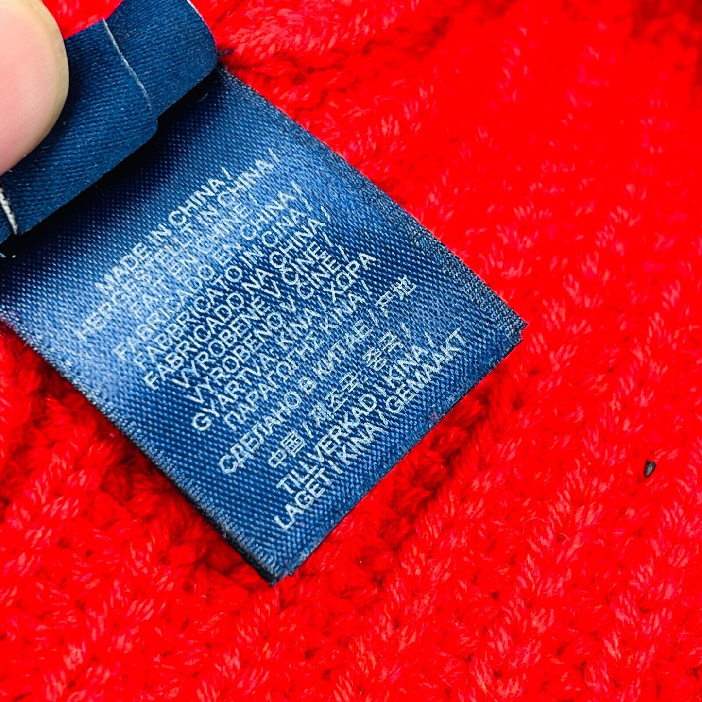 GANT Beanie-Mütze aus Baumwoll-Woll-Mischgewebe, Rot, Einheitsgröße