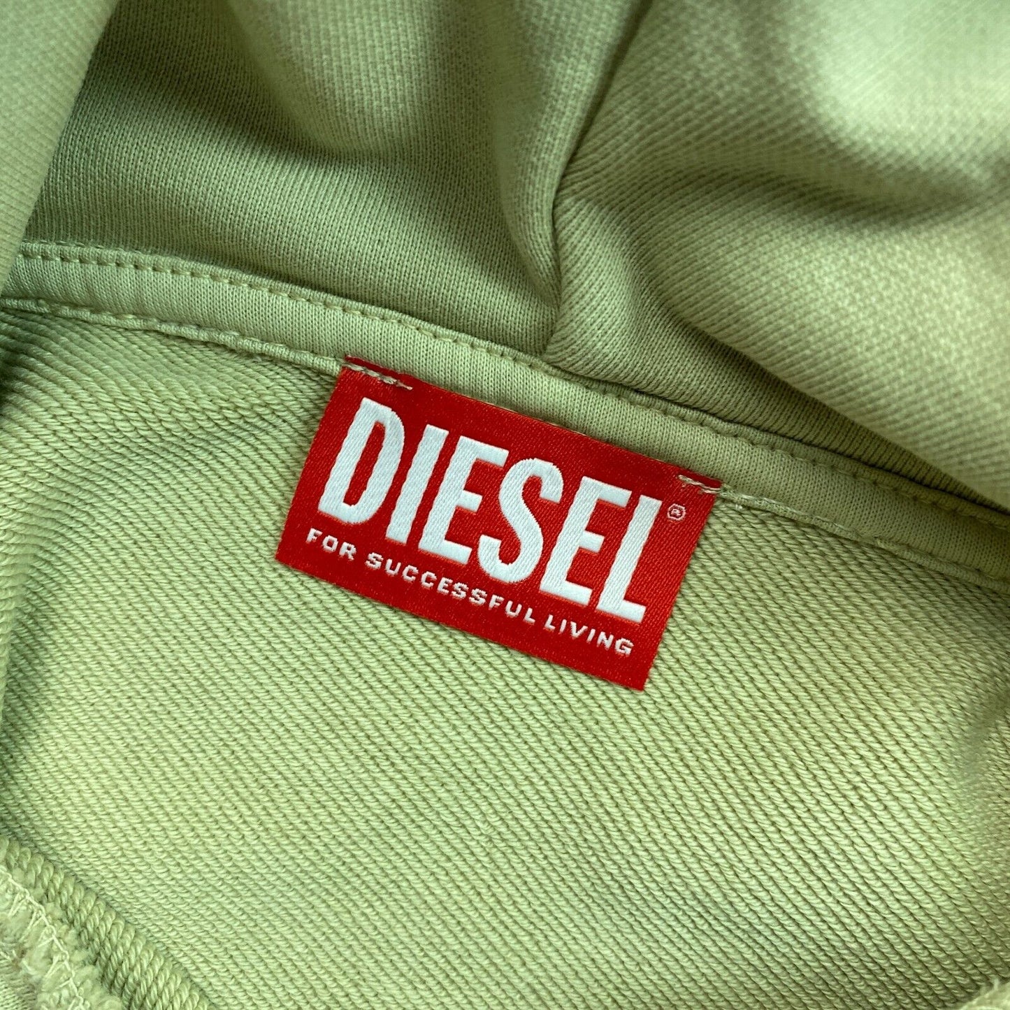 DIESEL Green Logo Hoodie Sweater Pullover Size XS