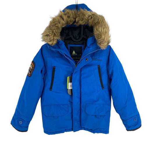 Peak Mountain Boys Blue Hooded Parka Jacket Coat Size 10 Years