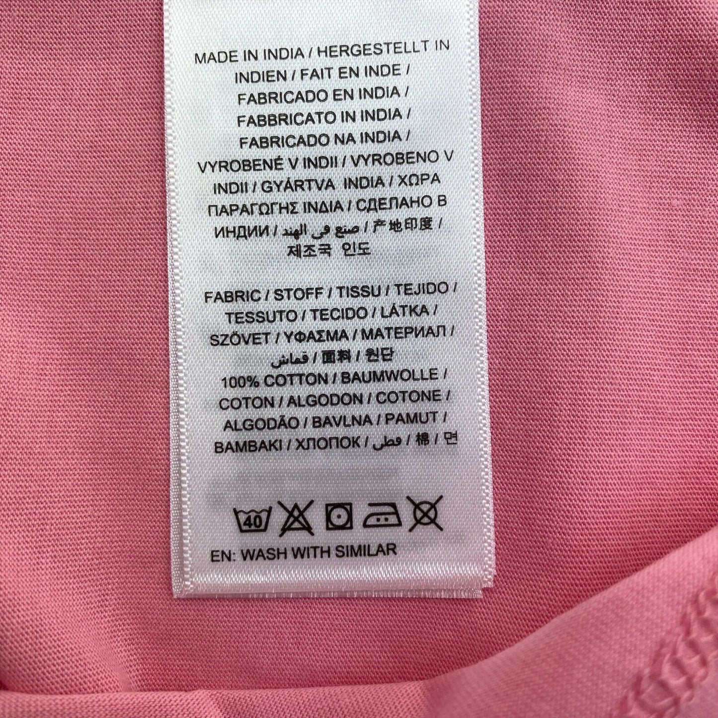 GANT Pink MD Summer Logo Crew Neck T Shirt Top Size S