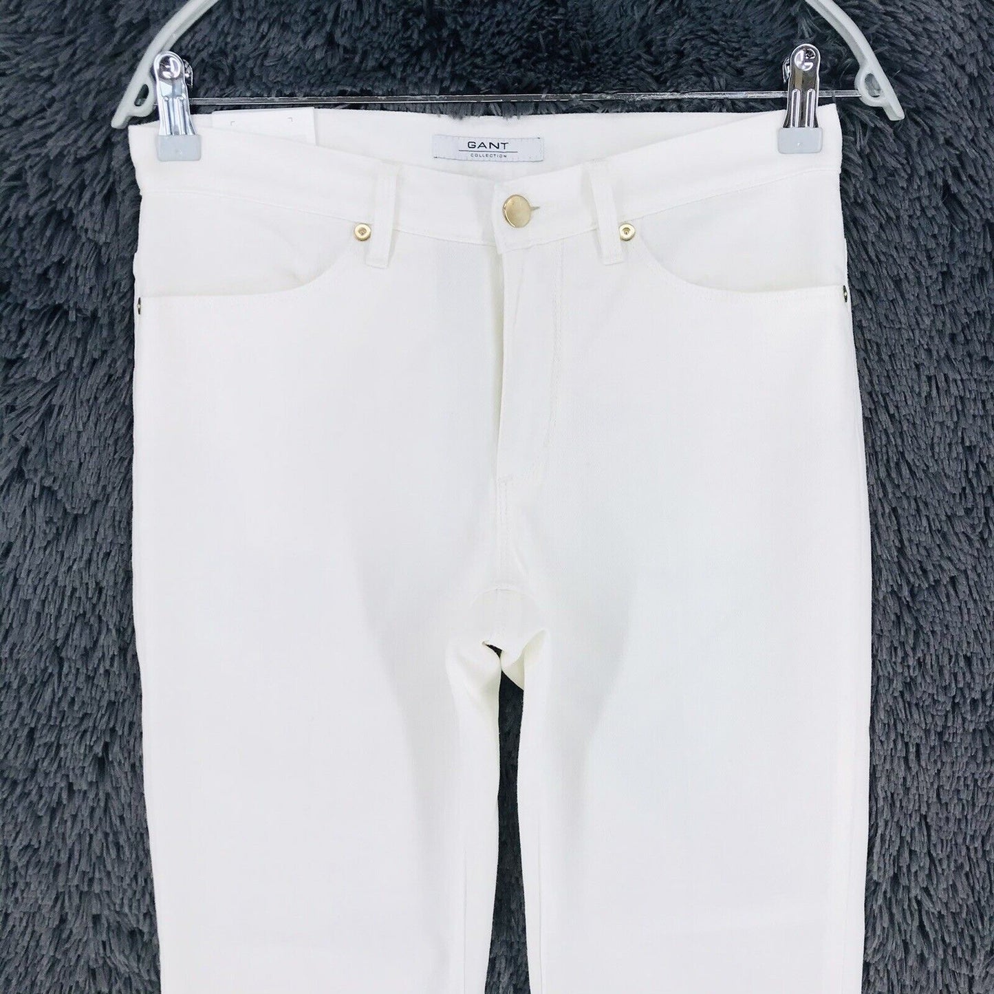 GANT DAWN femmes blanc Stretch taille normale coupe régulière jambe étroite jean W29 L34