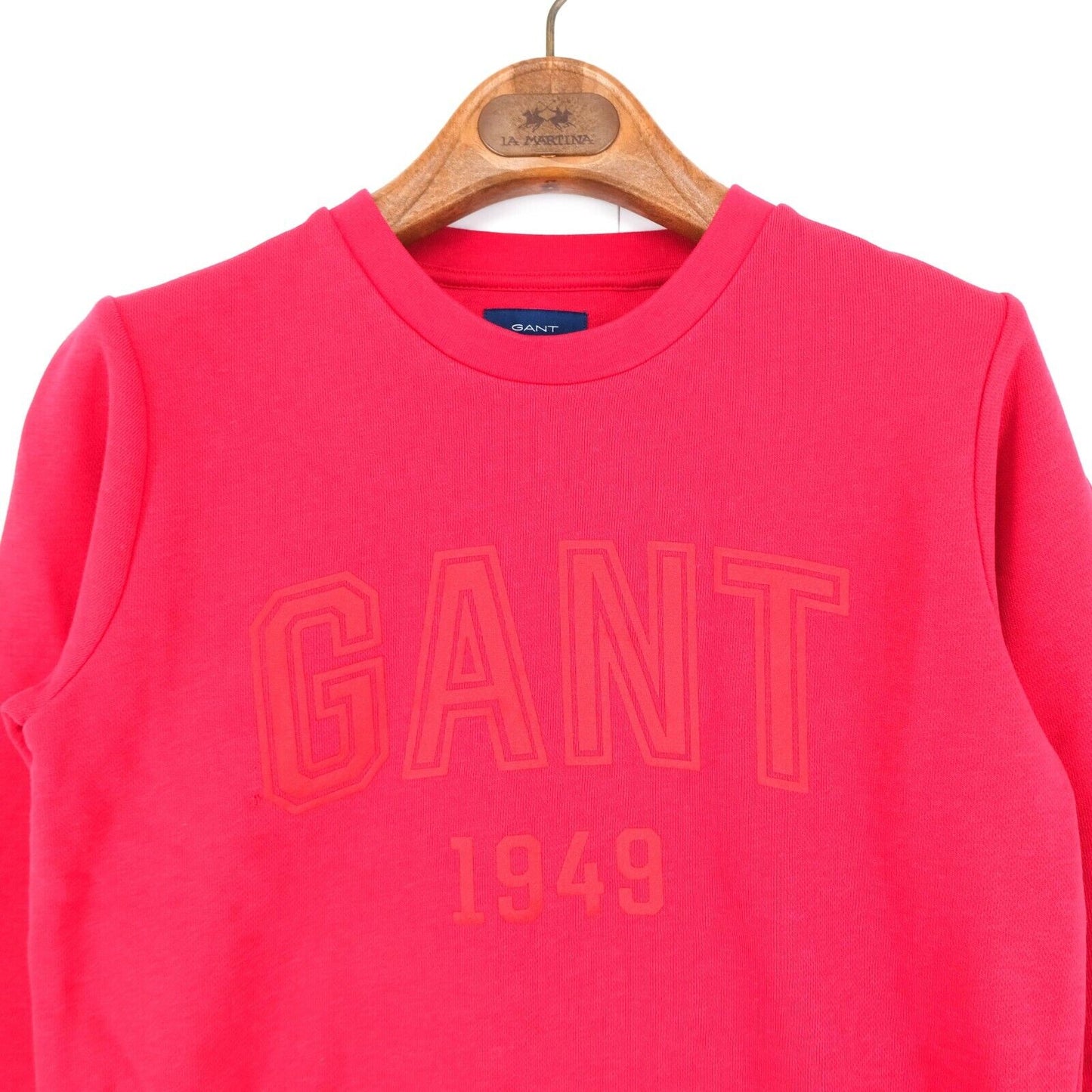 GANT Red Crew Neck Cotton Sweater Jumper Sweatshirt Size XS