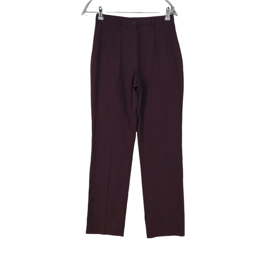 UNITED COLORS OF BENETTON Women Dark Red Regular Fit Wool Blend Pants EUR 42 W26