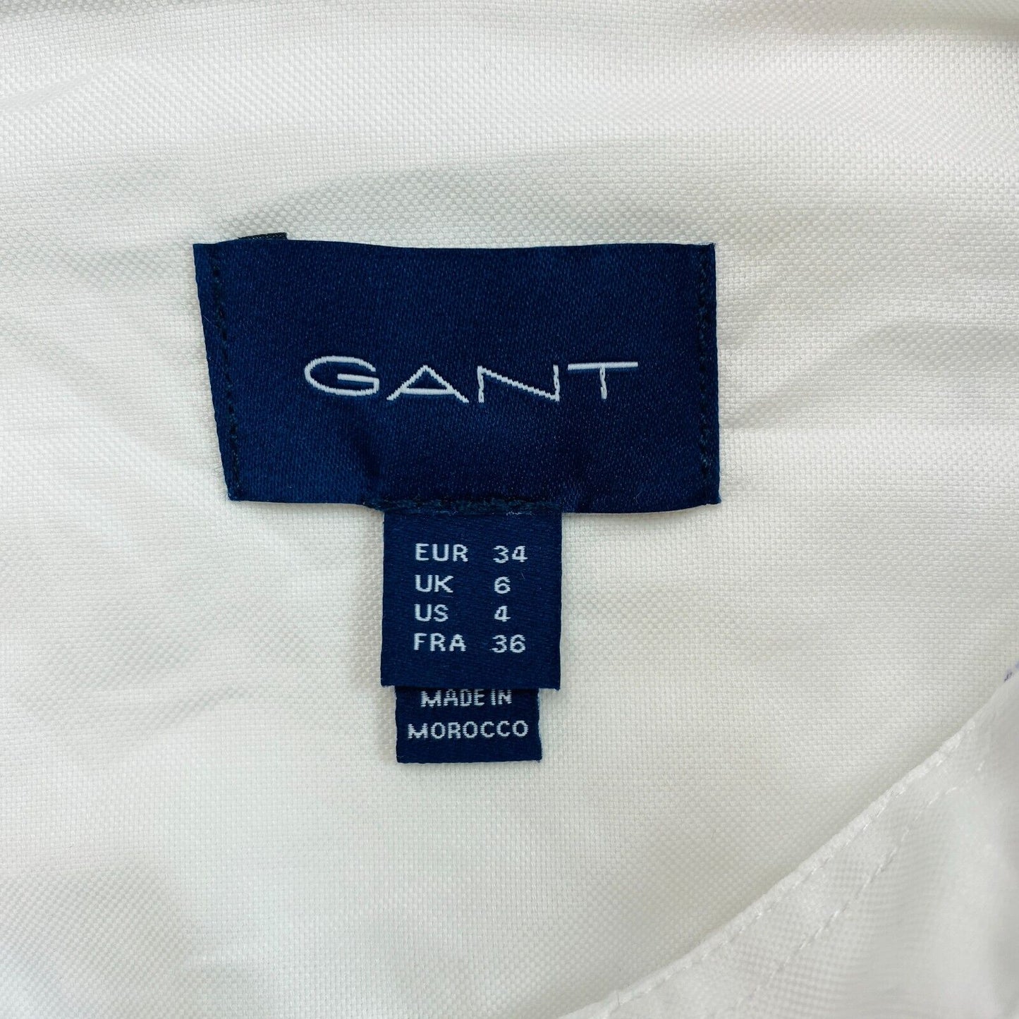 GANT White Solid Stretch Shirt Size EU 34 UK 6 US 4