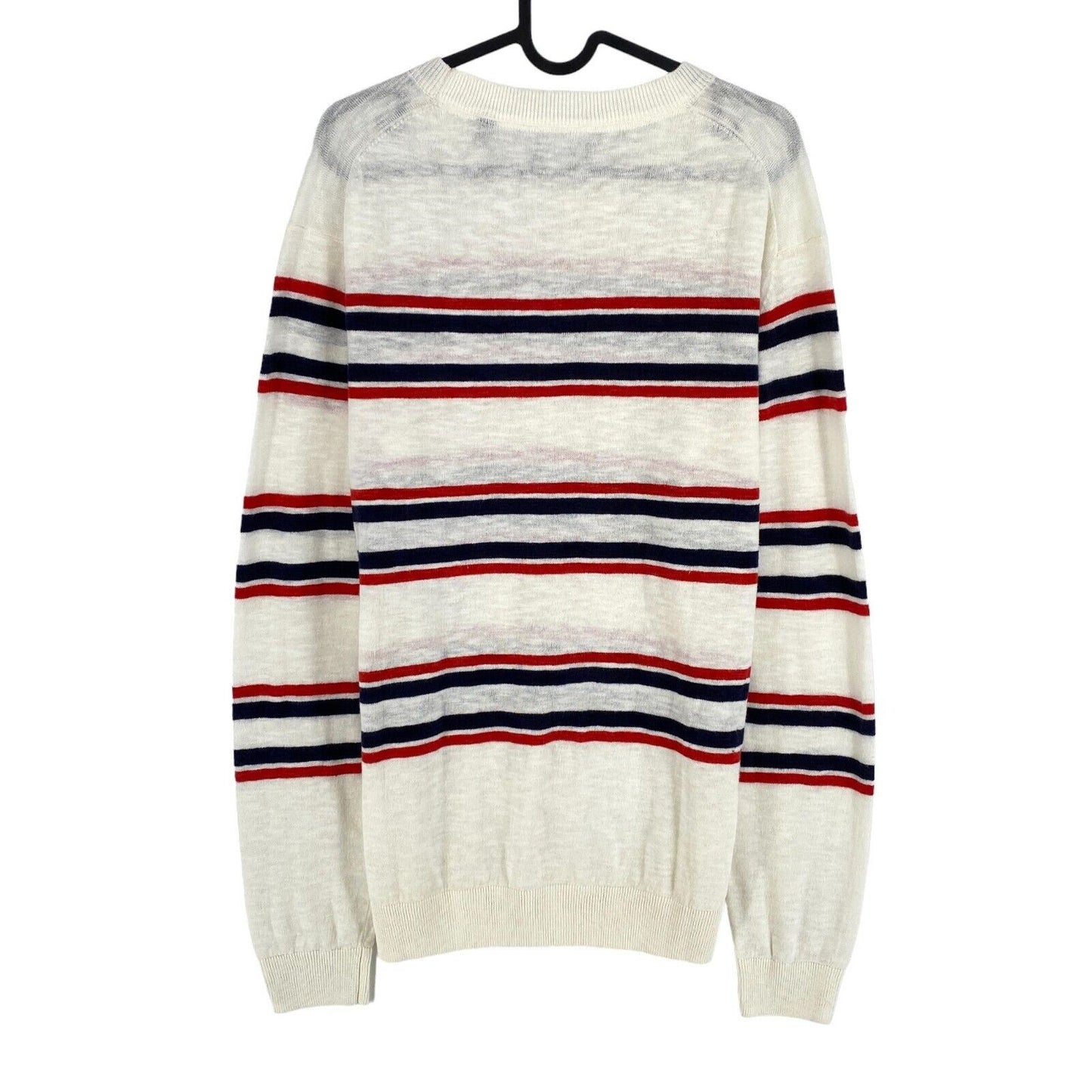 GANT White Colored Stripes Crew Neck Sweater Pullover Size XL