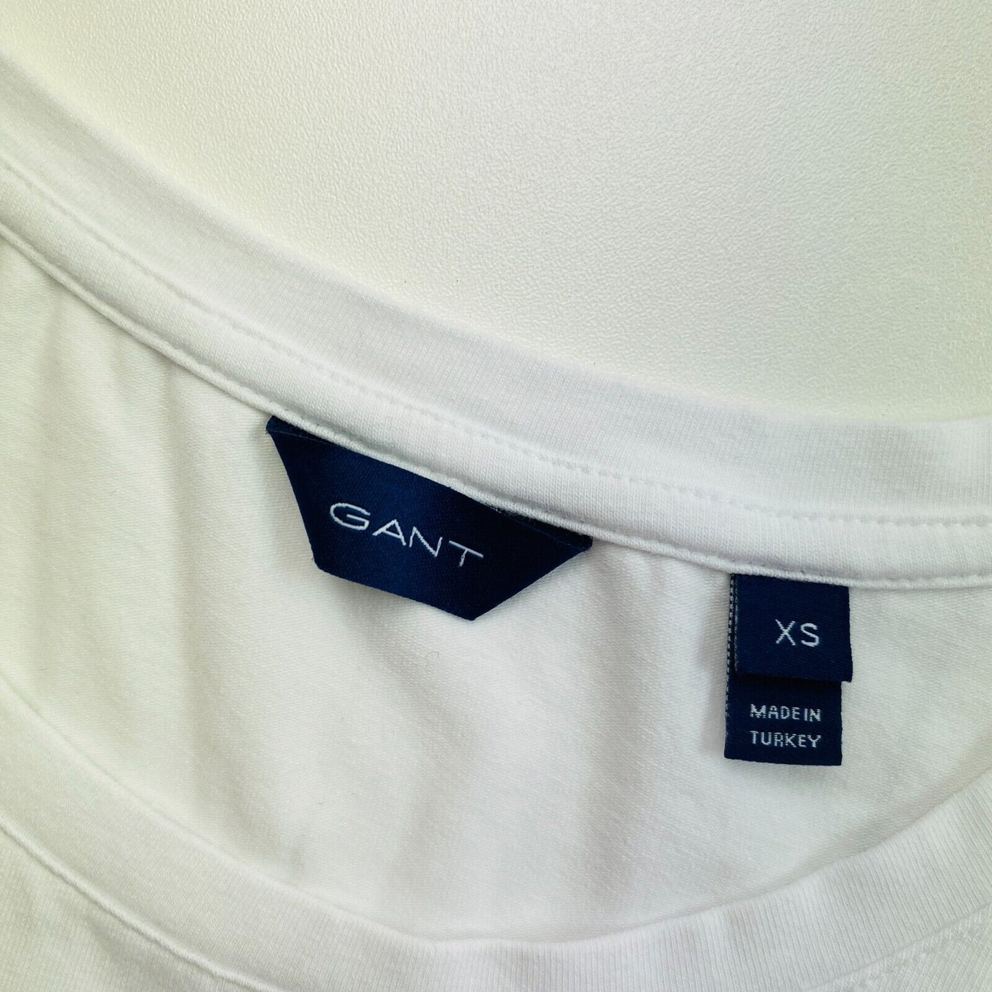 GANT Blanc CTN/ELA Crew Neck SS T-shirt Taille XS