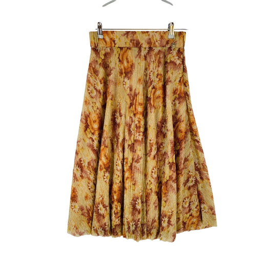 BSB Brown Bronze Floral A-Line Skirt Size EUR 40