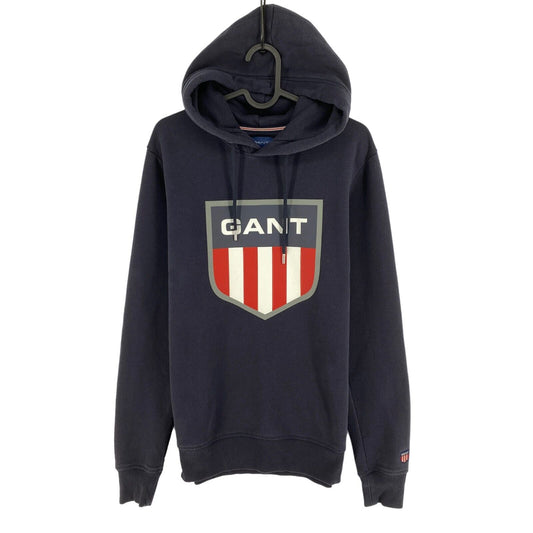 GANT Navy Blue Retro Shield Hoodie Sweater Jumper Size S