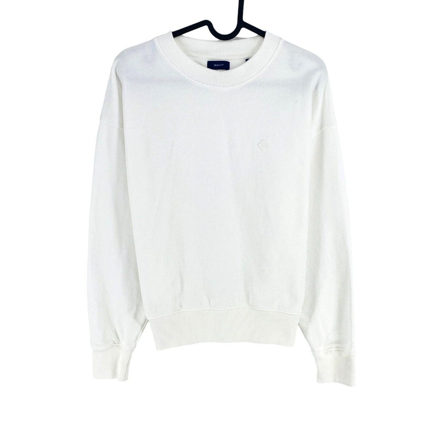 GANT White Icon G Essential Crew Neck Pullover Sweater Size L