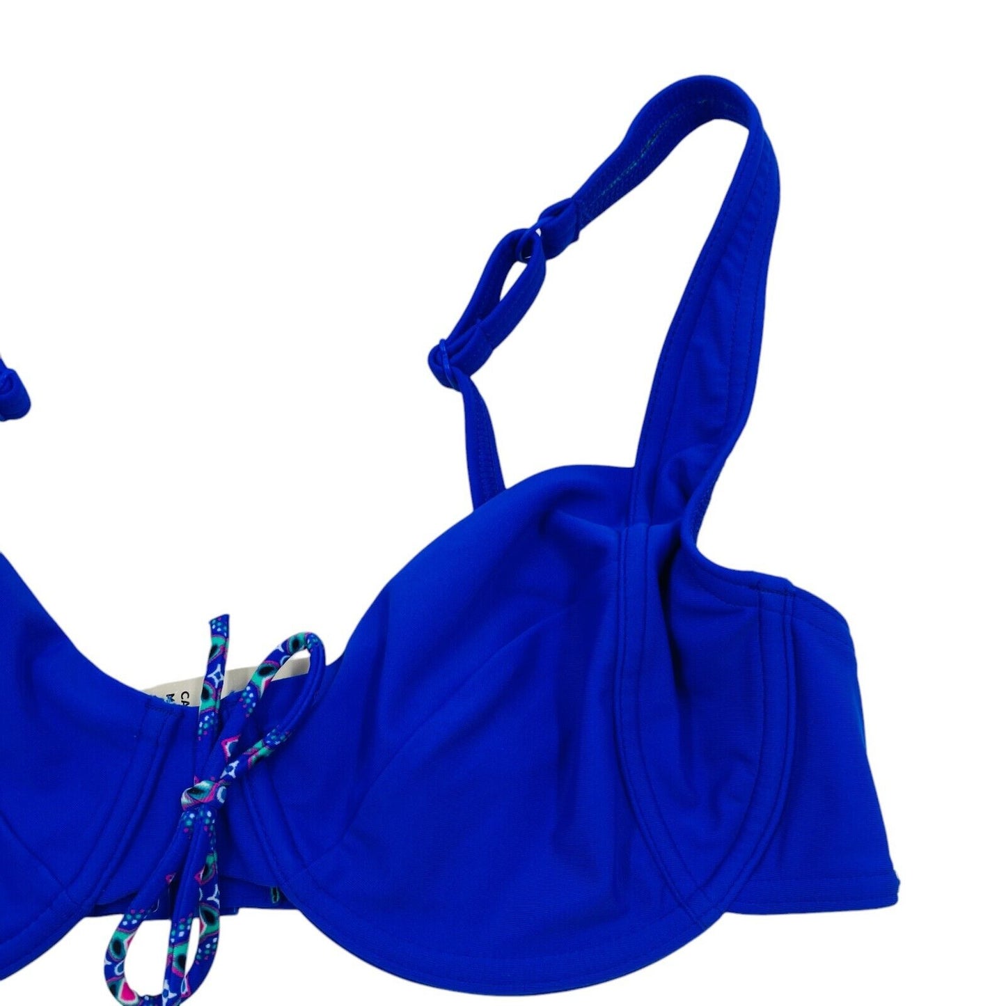 TRIUMPH Women Blue Solid Bikini Top Swimwear Size EU 38B UK 34B