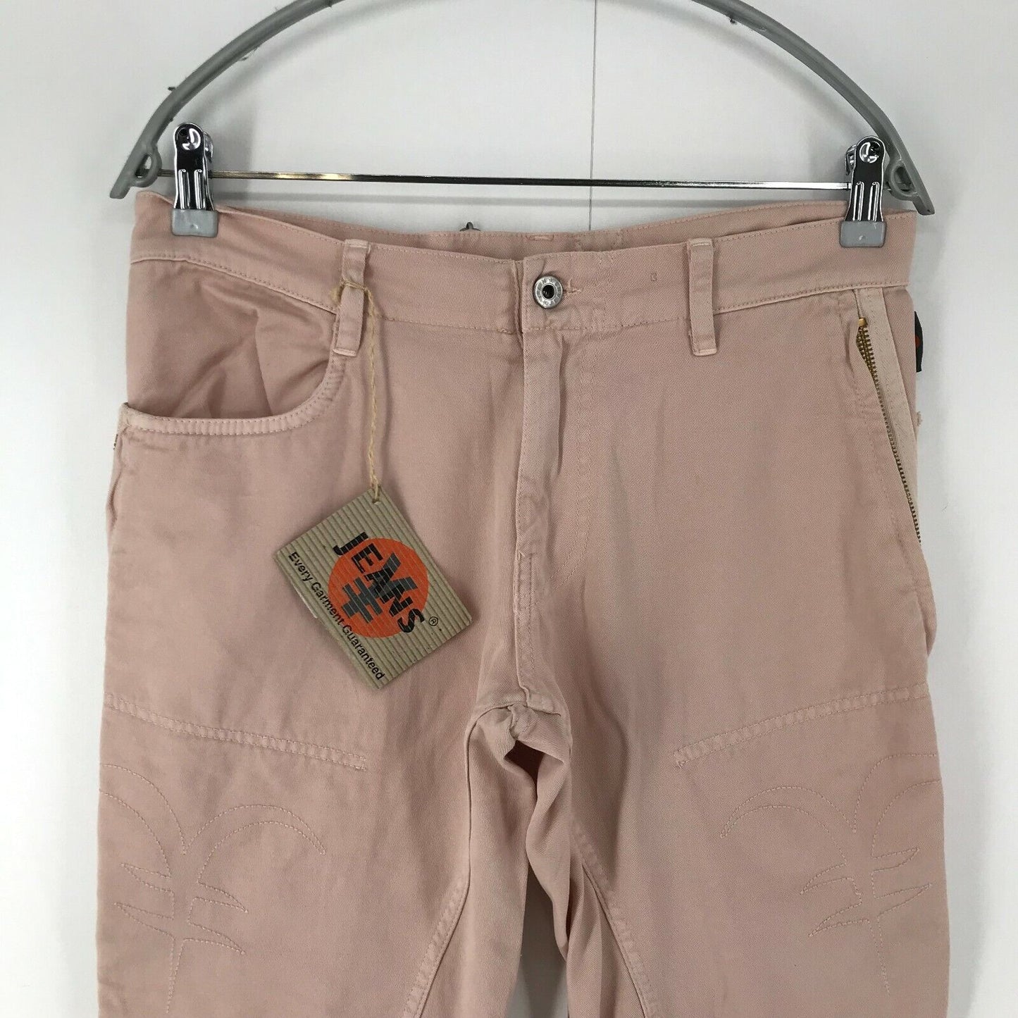 YEN Women Pink Loose Fit Capri Trousers Size 27 Made In Italy