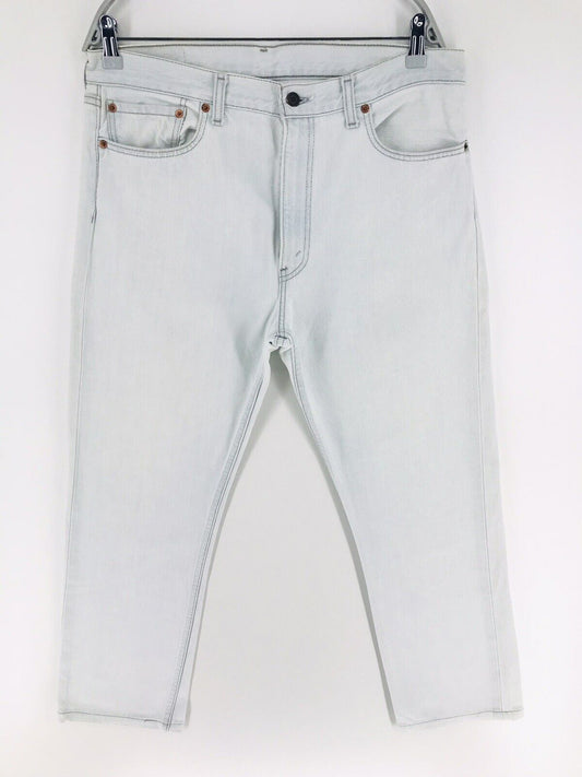 Vintage Levi‘s 505 Light Grey Regular Straight Fit Jeans Size W36 L30