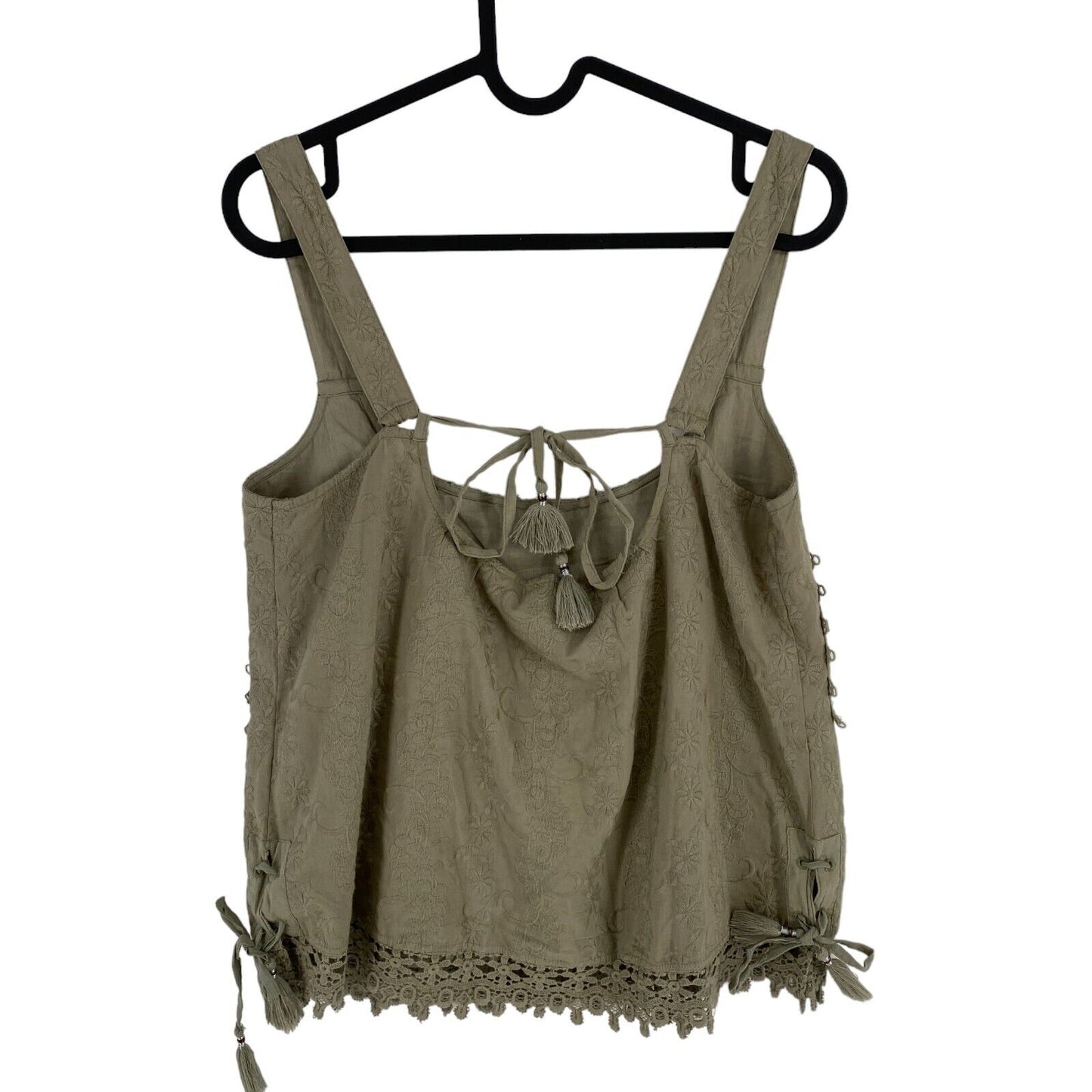 ODD MOLLY Women Green Golden Tank Top Size 0 / XS