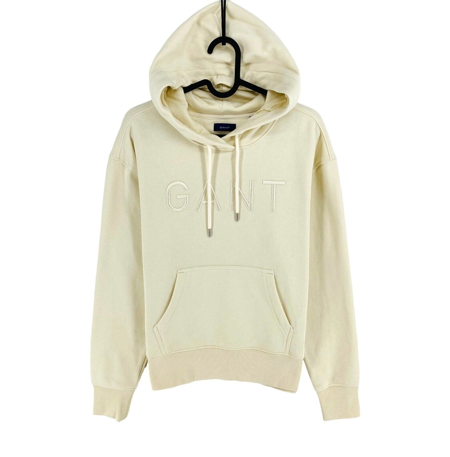 GANT Beige Tonal Logo Hoodie Sweater Jumper Size S